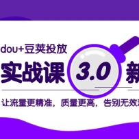 dou+����Ͷ��ʵս��3.0�°棬����������׼���������ߣ������Ч����