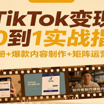 TikTok���ִ�0��1ʵսָ�ϣ��˺�ע��+������������+������Ӫȫ��·